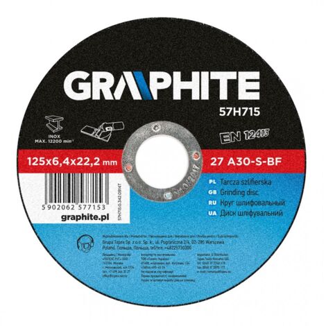 Disque à meuler pour métaux 125 x 6,4 x 22,2 mm, 27 A30-S-BF (1/2)