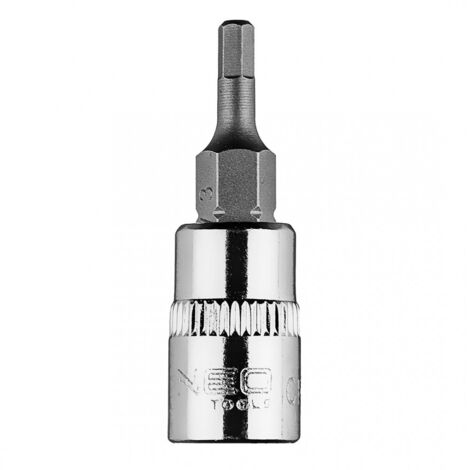 Embout hexagonal H3 sur douille 1/4", court, 37 mm (1/5)
