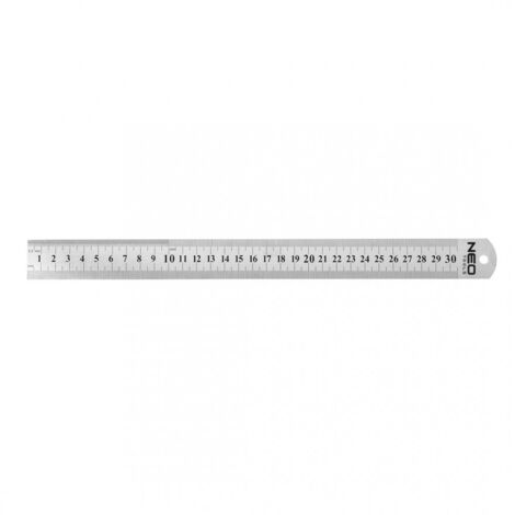 Règle de 30 cm, acier inoxydable (1/4)