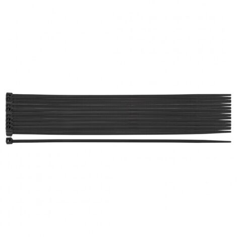 Colliers de serrage extrêmes 2,5 × 200 mm, noirs, 20 pièces. (1/5)