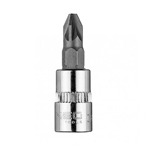 Embout de tournevis PZ2 sur douille 1/4", court, 37 mm (1/5)