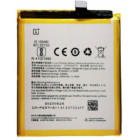 NOUVELLE BATTERIE BLP657 3300mAh POUR ONEPLUS 6 A6000 A6003 (1/4)