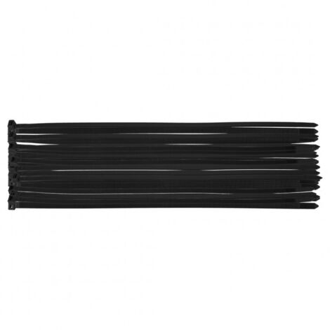 Colliers de serrage extrêmes 7,6 × 300 mm, noirs, 50 pièces. (1/5)