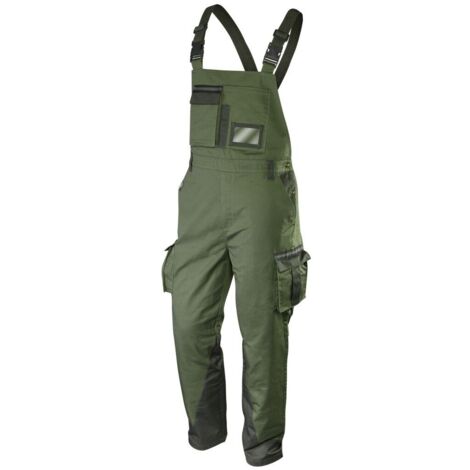 Salopette de travail camouflage olive – Taille XL – Bretelles élastiques et réglables – Poches robustes pour outils – Norme EN ISO 13688:2013 – NEO (1/5)