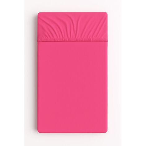 Drap-housse en jersey de coton pour berceau 120x60cm - rose foncé (1/2)