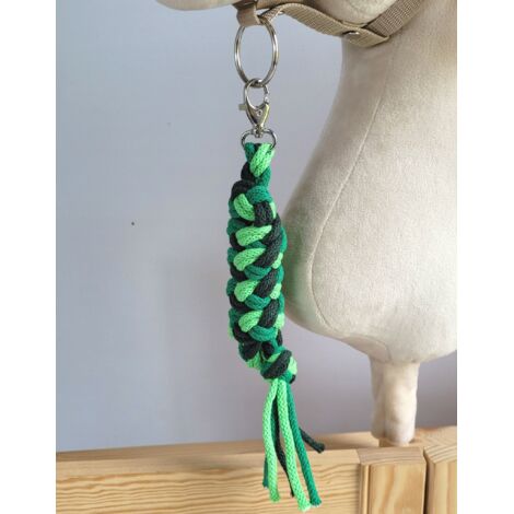 Laisse en corde pour cheval de loisir - Vert clair/vert/vert bouteille (1/2)