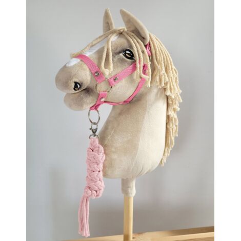 Ensemble Hobby Horse : Licol A3 + Longe en corde - Rose (1/3)
