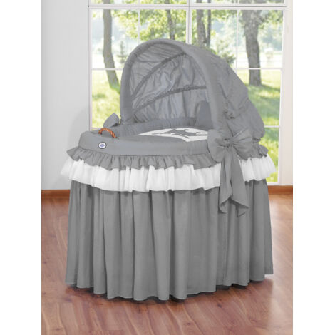 Couffin en osier avec capote pliable - Petit Prince anthracite (1/3)