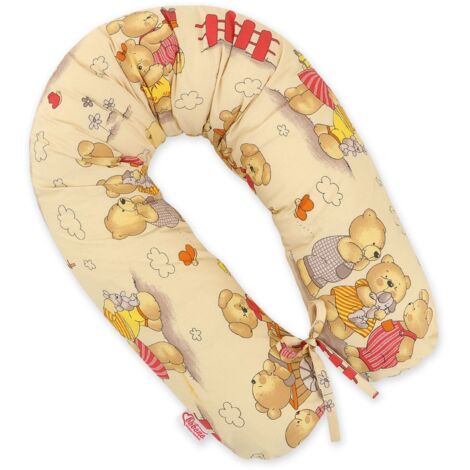 Coussin de grossesse plus long pour dormir avec housse amovible - Teddy Bear's Birthday (1/5)