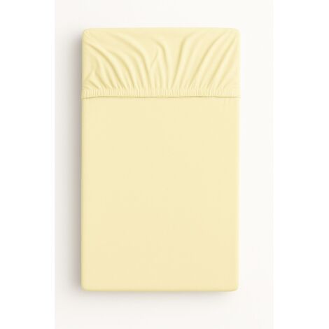 Drap housse en coton pour berceau 140x70 cm - crème (1/2)