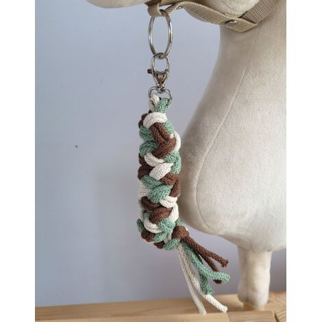 Laisse en corde pour cheval de loisir - pistache/marron/beige clair (1/2)