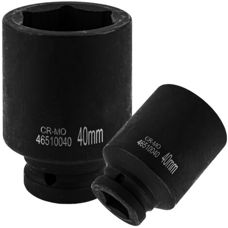 Douille à choc longue 3/4" 40 mm 6 pans