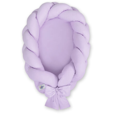 Cocon bébé tressé 2 en 1 - violet
