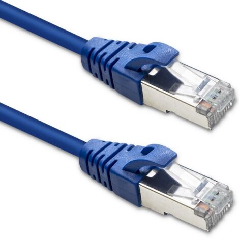 Câble de raccordement FTP Qoltec CAT6 2 x RJ-45 1 m Haut débit Or Blindé (1/5)