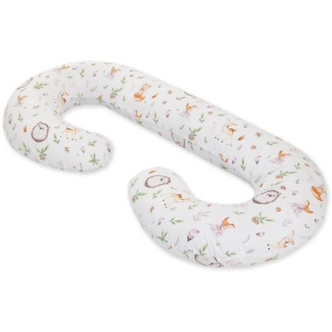 Coussin de grossesse type C déhoussable pour femme enceinte - Délicatesse de la forêt (1/4)