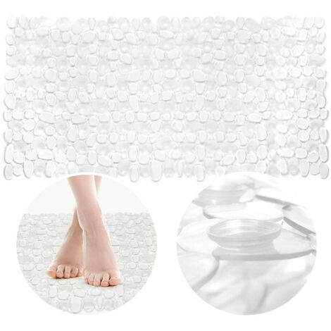 Tapis de douche antidérapant, transparent, 70x35 cm (1/5)