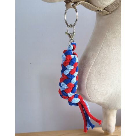 Laisse en corde pour cheval de loisir - Bleu/Bleuet/Rouge (1/2)
