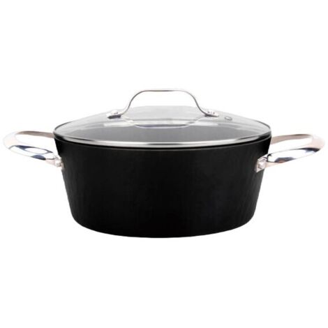 Marmite en pierre avec couvercle MR-4424 (GREBLON 2, induction) 24 cm (1/4)