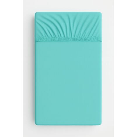 Drap-housse en jersey de coton pour berceau 140x70 cm - menthe (1/4)