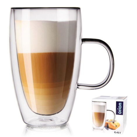Verre thermique à double paroi pour café latte DOUBLE 430 ml (1/5)