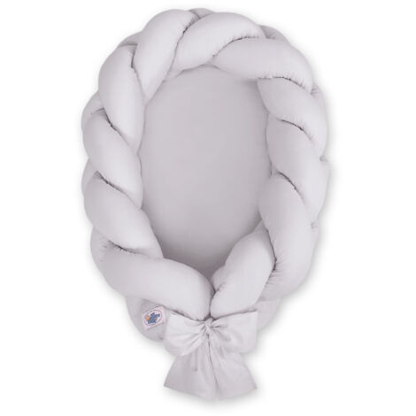 Cocon bébé tressé 2 en 1 - Gris (1/2)