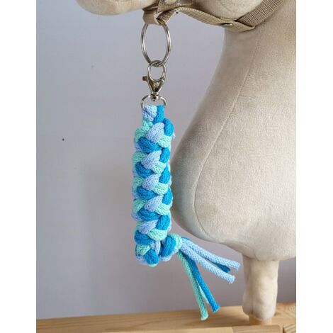 Laisse en corde pour cheval de loisir - bleu/turquoise/menthe
