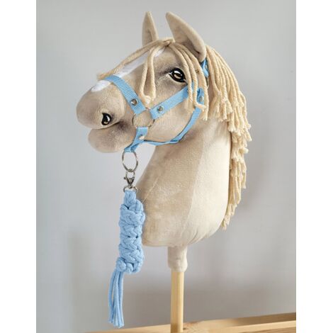 Ensemble Hobby Horse : Licol A3 + Longe en corde - Bleu (1/3)