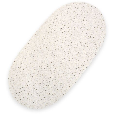 Drap-housse en coton pour couffin Boho, poussette gondole 75 x 35 cm - Mini étoiles dorées (1/3)