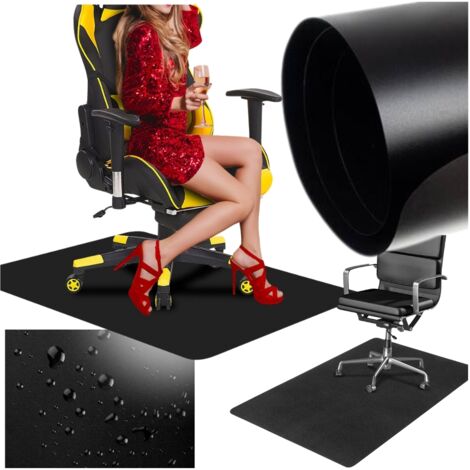 Tapis de protection, coussin de sol pour chaise, fauteuil, noir, 100 cm x 140 cm (1/5)