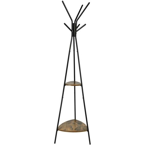 Cintre sur pied marron foncé pour couloir, 49 x 49 x 179 cm, VW31 Begryf (1/5)