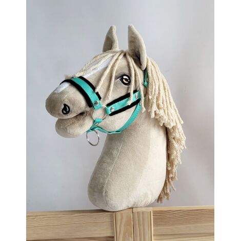 Licol réglable Hobby Horse A3 menthe avec fourrure noire (1/3)