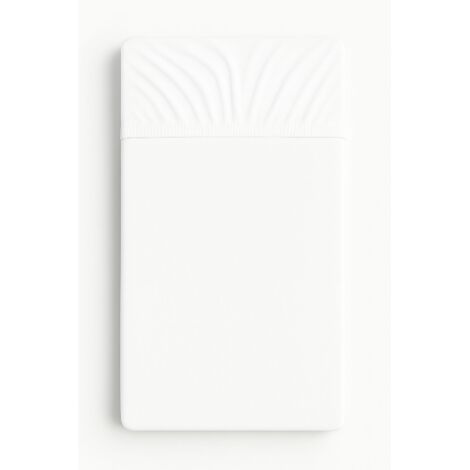 Drap-housse en jersey de coton pour berceau 120x60 cm - blanc (1/3)