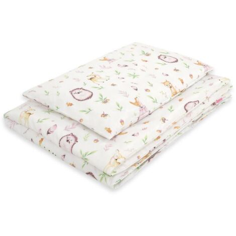 Parure de lit 2 pièces en coton pour enfant 135x100 cm - Délicatesse forestière (1/3)