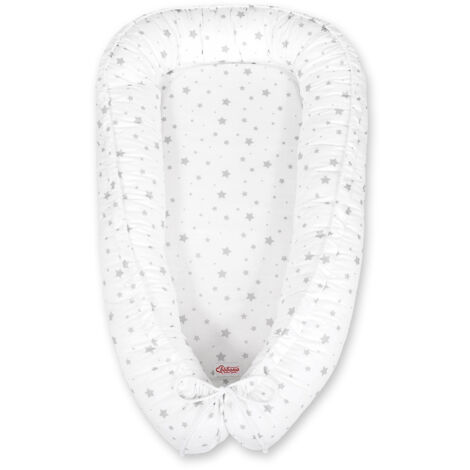 Cocon bébé, double face, parc, lange, Premium BOBONO - mini étoiles, gris (1/4)