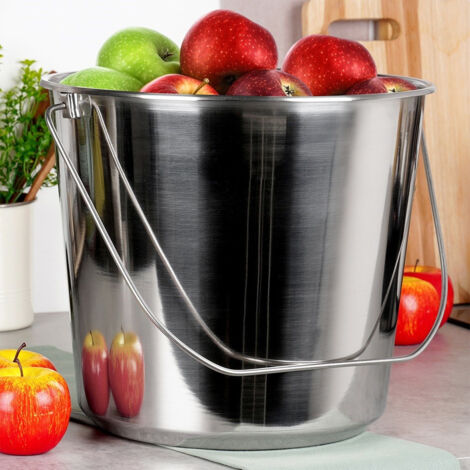 Seau à Glace Alessi En Acier Inoxydable 18/10 - Avec Grille Et Poignées, Design Brillant Et Satiné