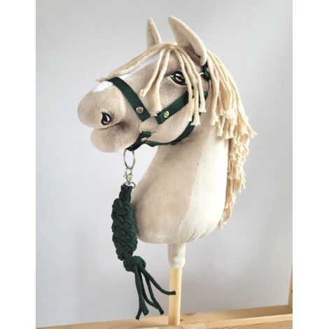 Ensemble Hobby Horse : Licol A3 + Longe en corde - Vert bouteille (1/3)