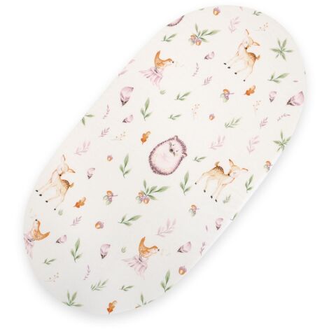 Drap en coton pour le couffin Boho de la poussette gondole 75x35 cm - Délicatesse forestière (1/3)