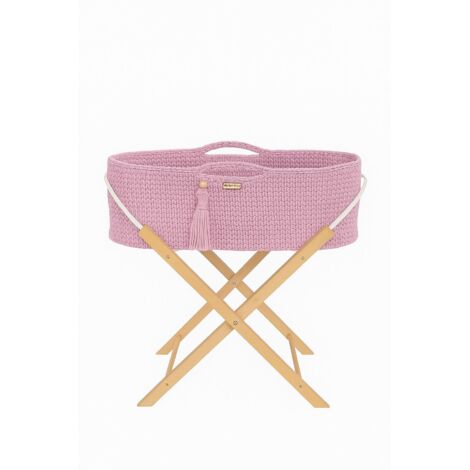 Couffin fait main BOHO avec support - Rose (1/5)