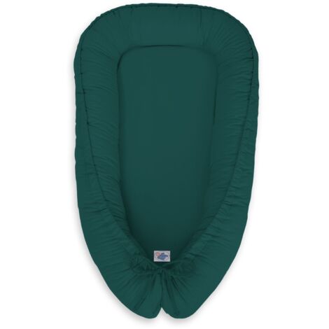 Cocon bébé, double face, parc, lange, Premium MY SWEET BABY - vert bouteille (1/5)