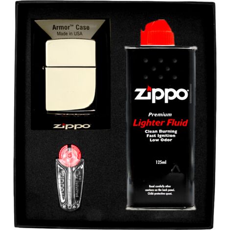 Briquet Zippo, coffret cadeau chromé poli n° 1