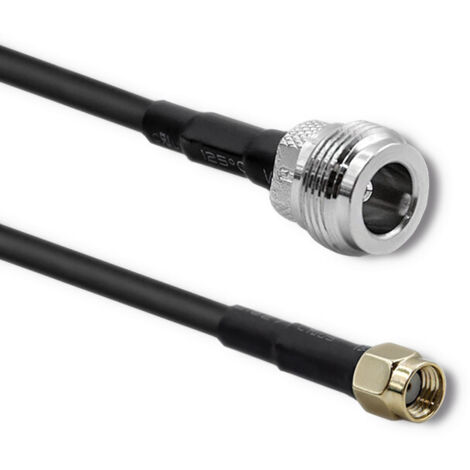 Câble coaxial Qoltec RG58 N femelle RP-SMA mâle 1 m (1/5)