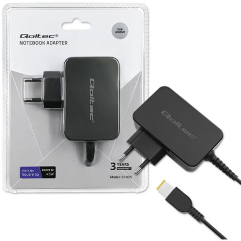 Qoltec 51035 adaptateur secteur/onduleur Intérieure 45 W Noir (1/5)