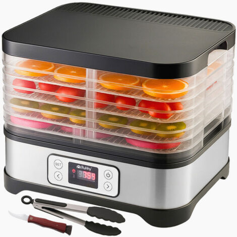 Séchoir à fruits, champignons et légumes STILHOFF avec minuterie de thermo-circulation INOX 25929 (1/5)