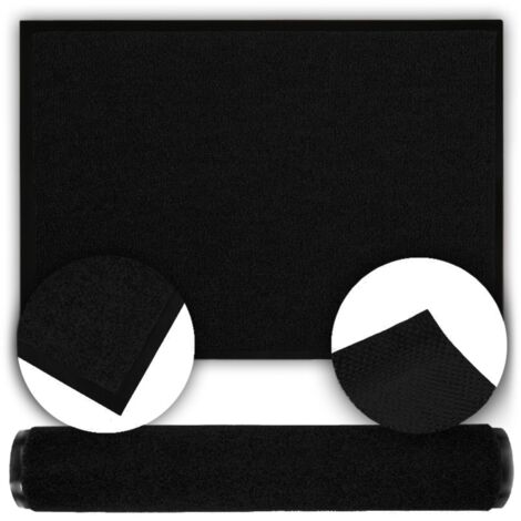 Tapis de porte en caoutchouc noir pour chaussures, 90 x 150 cm (1/5)