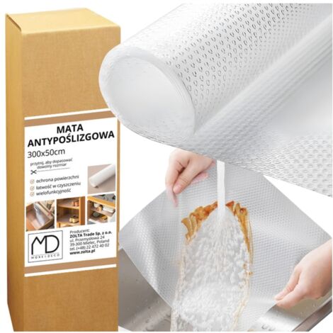 Tapis antidérapant transparent pour cuisine, tiroirs d'armoires, rouleau 300x50cm