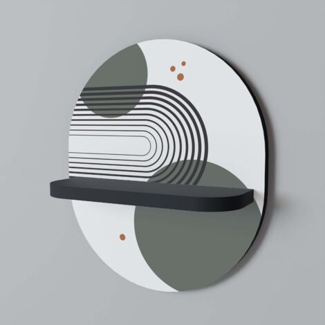 Étagère ovale ORBITAL DECOR noire (1/5)