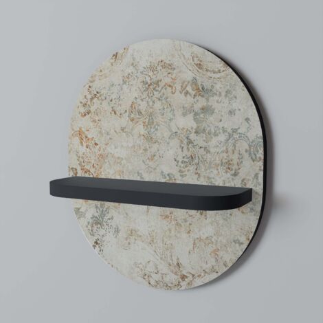 Étagère ovale FADED ELEGANCE noire (1/5)