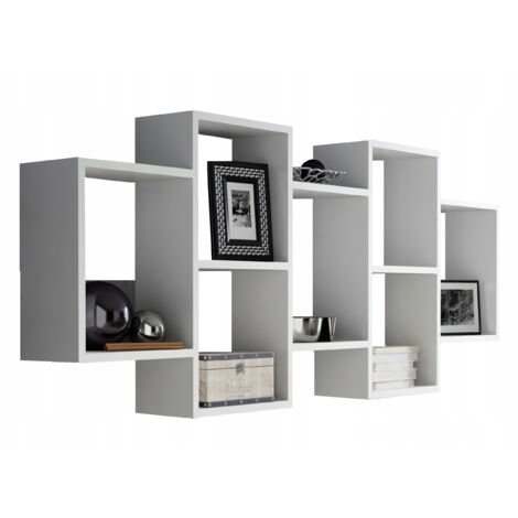 Étagère suspendue ÉTAGÈRE MURALE SUSPENDUE étagère murale POLO BIS BLANC 147 cm (1/4)