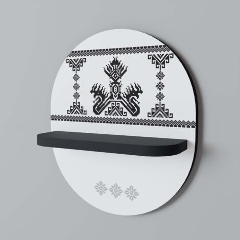 Étagère ovale MYTHIC STITCH noire (1/5)