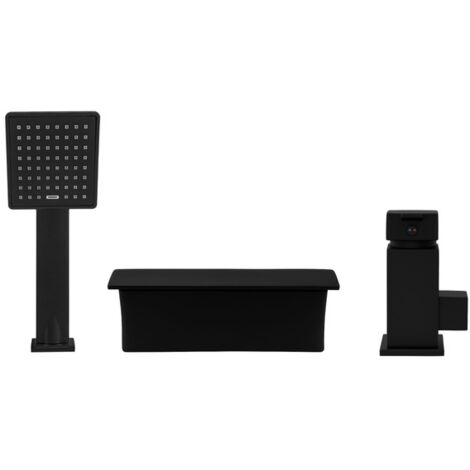 ROBINET DE BAIGNOIRE CASCADE S-1006B V3 3 TROUS NOIR